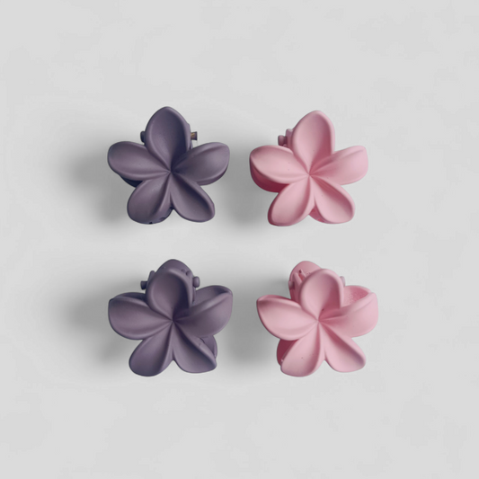 Hårklämmor blomma 4-pack