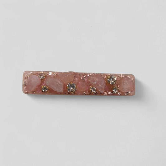 Handgjord hårklämma "Rosa"